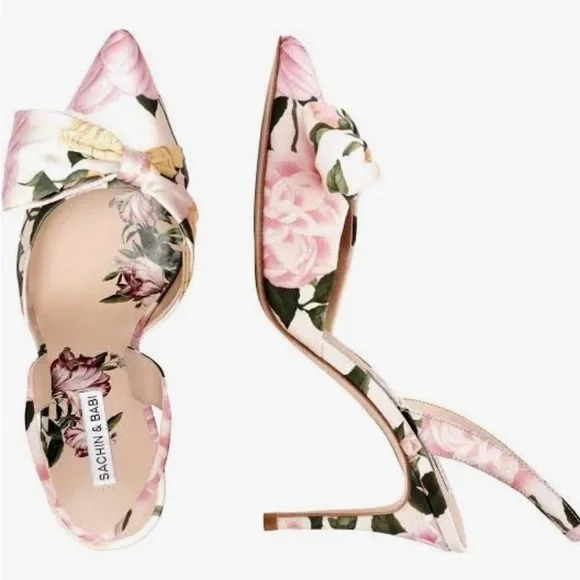 Sachin & Babi Lenox Obi-Bow Slingback in Pink Lemonade Bouquet - Picture 8 of 8